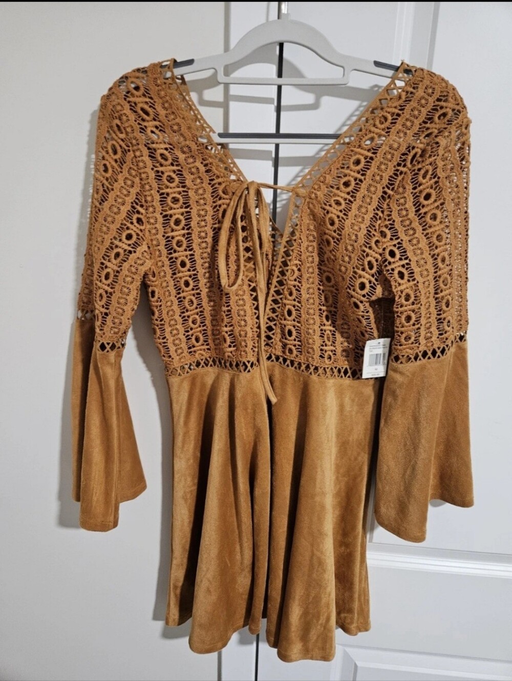 Beyond The Radar Velvet & Embroidered Lace Women Dress